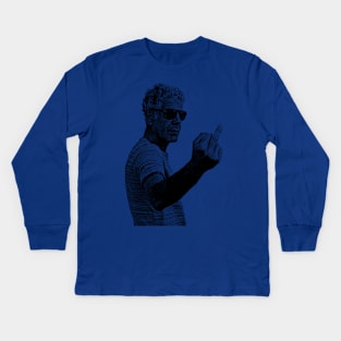 Anthony Bourdain // Retro 90s Kids Long Sleeve T-Shirt